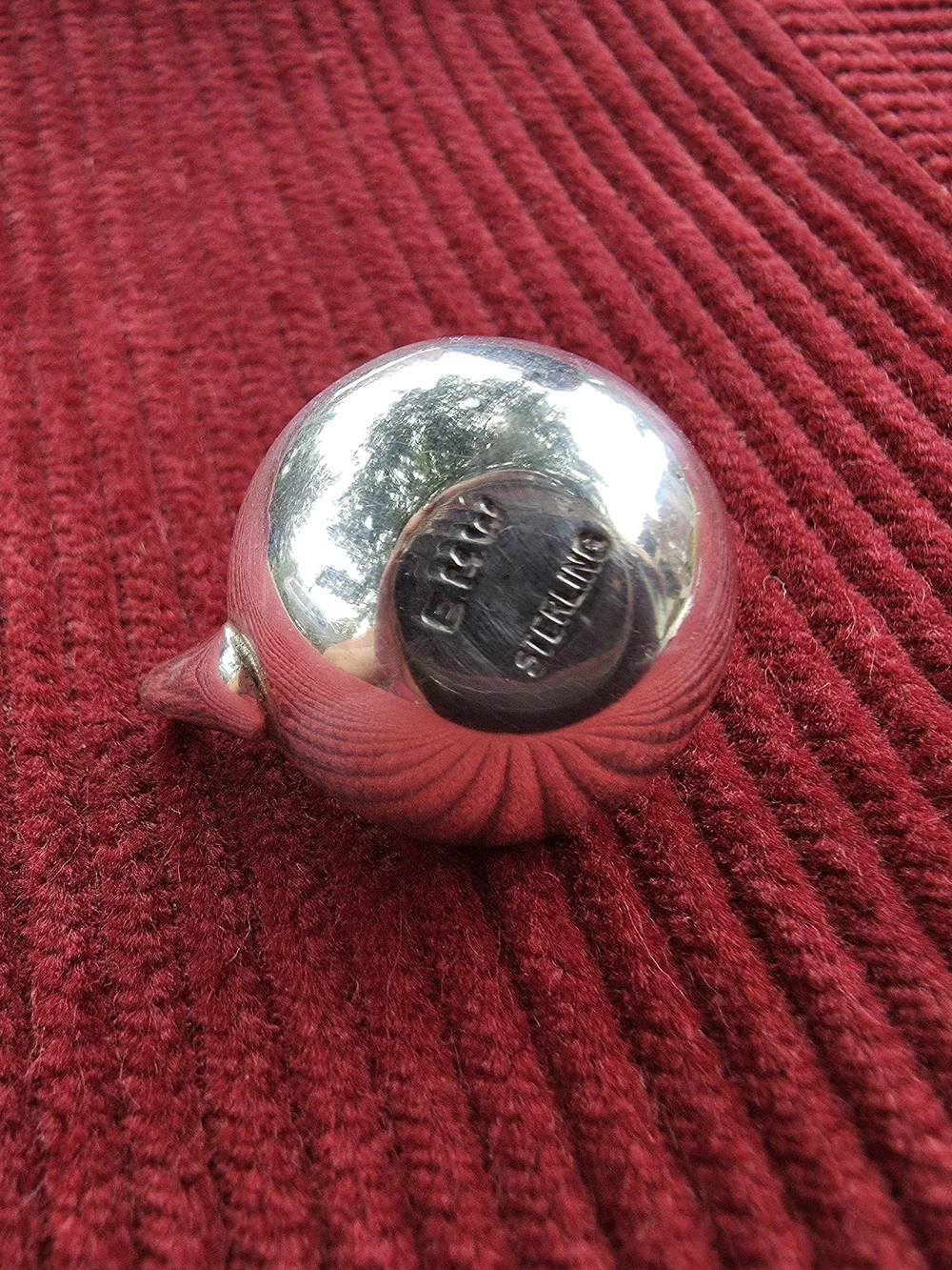 Sterling Silver Elizabeth Whitman E.M.W. Miniature Teapot Charm 925 Vintage